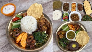 how to make Nepali Thali Recipe9 dishes in one thaliNepali Style Thali setNepali homemade Thaili [upl. by Timoteo457]