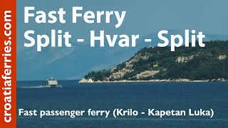 Fast Ferry Split  Hvar  Split Krilo  Croatia [upl. by Nayrda]