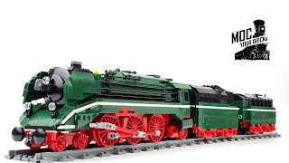 DR BR 18 201 German express locomotive Speed Build Letbricks [upl. by Anigar]