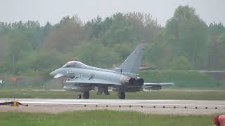 Eurofighter Performance Takeoff Wittmund [upl. by Aicilak407]