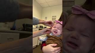 Baby hearing for the first time getting HEARING AIDS [upl. by Southard]