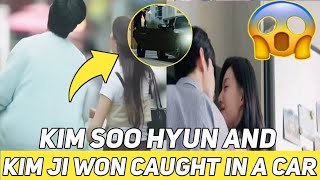 SECRET MEETING KIM SOOHYUN AND KIM JI WON CAUGHT HIDING IN A CAR [upl. by Gemma]