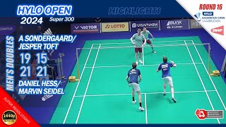 Anders Sondergaard  Jesper Toft vs Daniel Hess  Marvin Seidel  Hylo Open 2024  R16 MD Highlights [upl. by Roosnam]