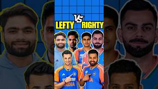 Current indian Lefty vs Current Righty Team 😱कौन जीतेगा Pt2🤔 shorts cricket [upl. by Nnanaej]