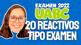 Examen UABC 2022 20 reactivos tipo examen de admisión [upl. by Constancy]