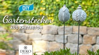 DIY hübsche Gartenstecker aus Knetbeton selbermachen How to Deko Kitchen [upl. by Aicertap997]