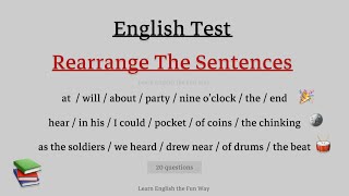 Learn English  Grammar  English Quiz  Rearrange the Sentences quiz english [upl. by Portuna309]