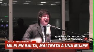 Acusan de maltratador a Javier Milei por decirle burra a una periodista 260618 [upl. by Nocaj]