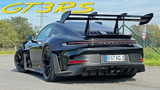 Porsche 992 GT3 RS  306kmh REVIEW on Autobahn [upl. by Rodnas]