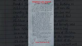 childrens day speech  childrens day paragraph  education instagram english viralvideo youtube [upl. by Tam]