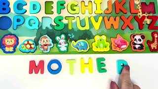 quotLearning Words with Letters Board  Fun ABCs for Toddlers [upl. by Anaihsat581]