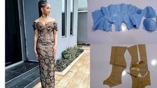 How To Draft A Snatched Inbuilt Corset Dress  Easy Step By Step Friendly Tutorial [upl. by Wivina]