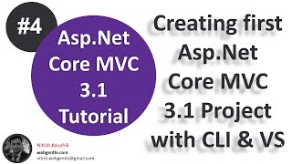 4 How to create aspnet core mvc web application using Visual Studio 2019 amp CLI  Net Core 3 [upl. by Nawud303]