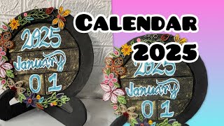 how to make calendar 2025 calendar diy  quilling craft [upl. by Bagger141]