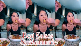 Street tacos 🌮 with the best salsas and marinade viral shortsvideo mustbecindy asmr cooking [upl. by Nomla]