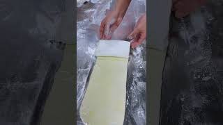 500g plain flour 2g salt 320g hot water satisfyingvideo streetfoood delicious [upl. by Nogam]