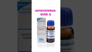 ASPIDOSPERMA Q cough breathlessness lungs shorts ytshorts saishreehomoeo [upl. by Addiego130]