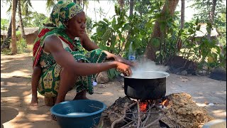 African Village Life cooking Village Food Authentic Swahili Biriani For Breakfast [upl. by Netsrejk]