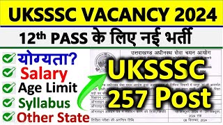 uksssc new vacancy 2024uksssc recruitment 2024uksssc syllabus 2024uksssc new recruitment 2024 [upl. by Poppo]