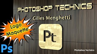 PHOTOSHOP TECHNICS   CREATION DE LOGO SUR MUR AVEC MAQUETTE [upl. by Fianna]