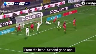 Gol di Tijjani Reijnders Monza Vs AC Milan 01 Analisi di tutti i gol e highlights estesi [upl. by Anjanette]