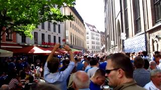 Chelsea fans and the Queen in Munich before the 2012 Champions League Final [upl. by Kean460]