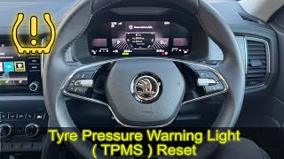 2023 SKODA KODIAQ tyre pressure warning warning [upl. by Elyk]