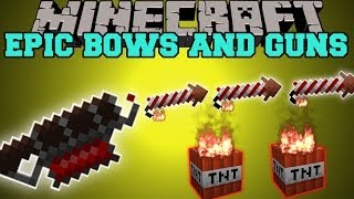 Minecraft EPIC BOWS AND GUNS RAPID FIRE SPRAY SHOTS POTION EFFECTS Mod Showcase [upl. by Caritta]