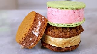 Homemade Ice Cream Cookie Sandwiches Cookies  No Machine Ice Cream Recipe [upl. by Rome]