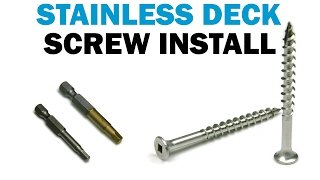 How to Install Stainless Steel Deck Screws  Fasteners 101 [upl. by Leivad1]