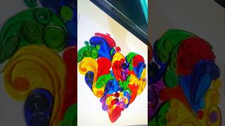 Paper passion Beautiful quilling heart design Art n your own way shorts [upl. by Nerita]