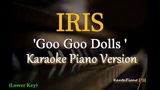 Iris  by Goo Goo DollsLOWER KEY Karaoke Piano Version [upl. by Aerdnod]