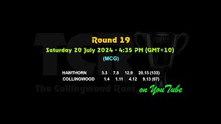 TCR 2024 Round 19  Hawthorn vs Collingwood [upl. by Angelo152]