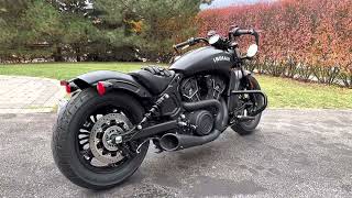 2022 Indian Scout Bobber Sixty with Freedom Performance 21 Combat exhaust  walk around [upl. by Elohcan553]