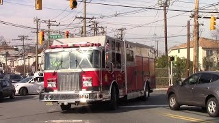 Carlstadt Fire Department Engine 3 And Rescue 705 Responding 112615 [upl. by Knoll852]