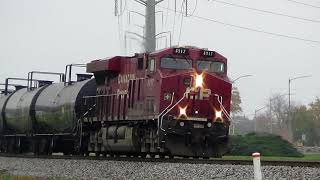 CPKC 576 at Arconic with an NS DPU on hazy grey day October 25 2023 [upl. by Tsyhtema119]