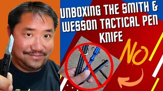 New Smith and Wesson Folding Pen Knife Review and Tactical Pens [upl. by Ledua596]