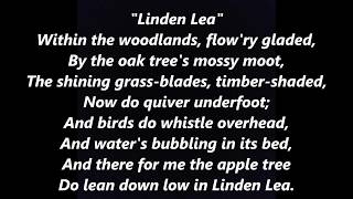 LINDEN LEA Lee VAUGHAN WILLIAMS Lyrics Words text trending Sing Along Song [upl. by Herates]