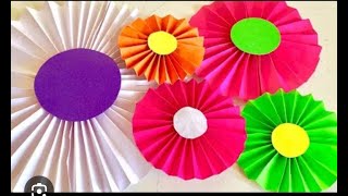 How to make easy paper flower craft youtube [upl. by Celine]