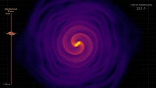 Neutron Star Merger Simulation with Gravitational Wave Audio [upl. by Bohs23]