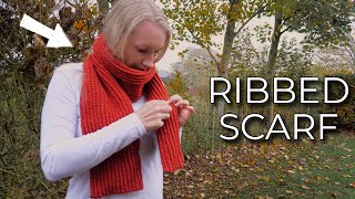 quotRIBBEDquot Gift for Christmas EASY Crochet Scarf Tutorial  UPDATED [upl. by Leanora751]