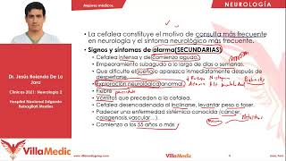 Cefalea  Neurología  Villamedic Clínicas [upl. by Nitsa547]