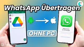 OHNE PC WhatsApp Chat Backup von Google Drive auf iPhone übertragenwiederherstellen [upl. by Elocen]