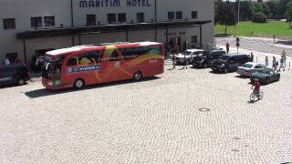 Team bus for Brazil at the hotel [upl. by Arlie]