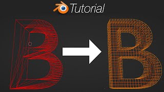 40 Blender Tutorial Text Topology Fix in 1 Minute [upl. by Isla144]