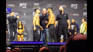 Dominick Cruz vs Pedro Munhoz  UFC 269 weighin amp staredown [upl. by Anitsirk]