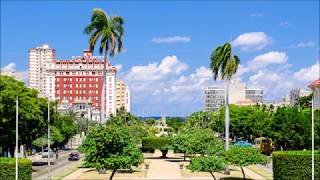 Vedado beautiful mansions Havana Cuba 1950s Photos Piano solo [upl. by Llerdnad]