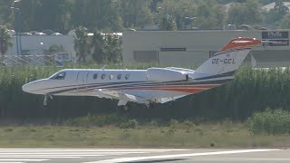 Cessna 525C CitationJet CJ4  Avcon Jet  OEGCL  Landing at Cannes 4K [upl. by Demmer]