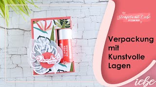 Stampin Up  Tutorial Verpackung mit Kunstvolle Lagen🌺 Livestream  Anleitung [upl. by Aihsal]