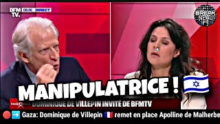 🔴➡️Dominique de Villepin demonte encore Apolline de Malherbe sur Israël [upl. by Martres]